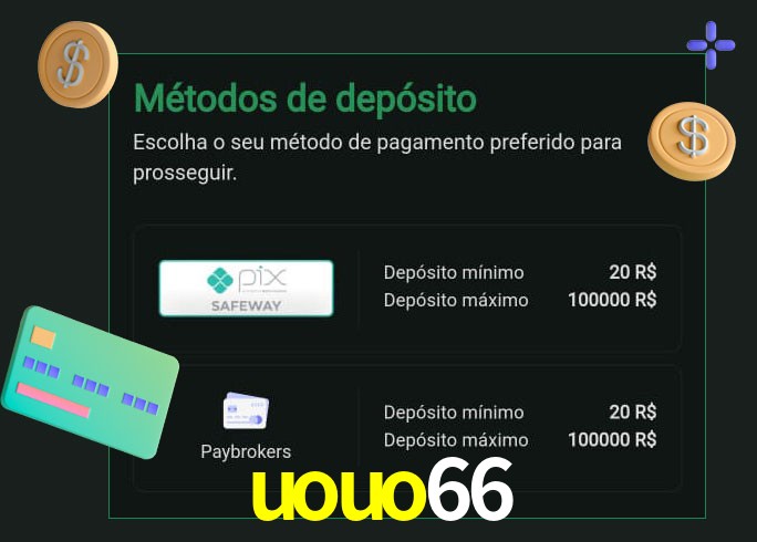 O cassino uouo66 oferece uma grande variedade de métodos de pagamento